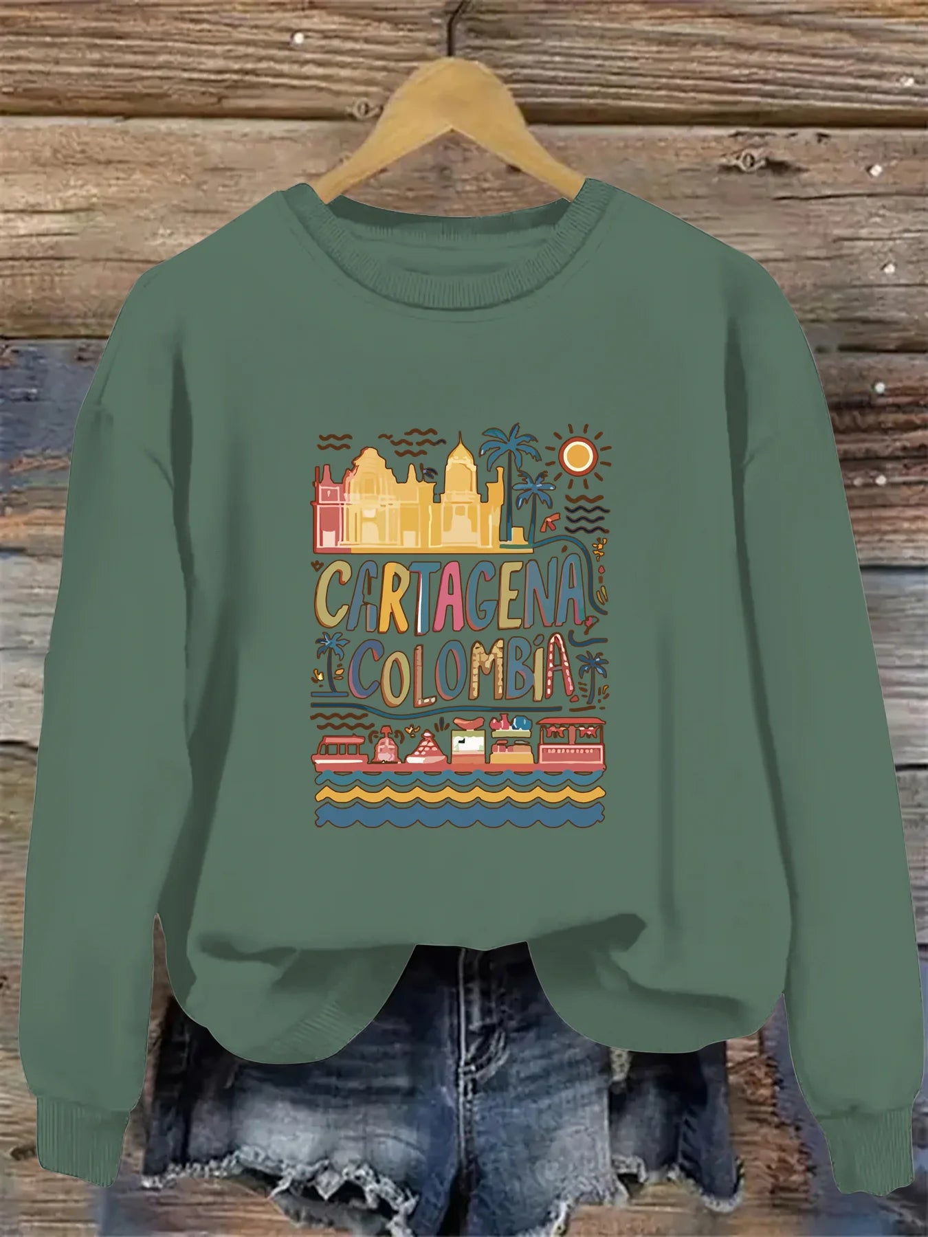 CN Zhejiang Casual Crew Neck Sweatshirts Women Fall Spring