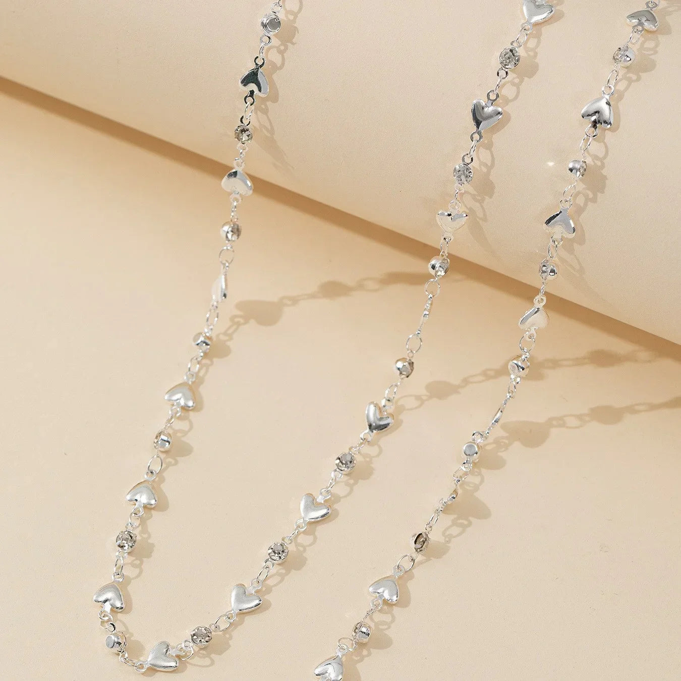 Rinhoo Y Shaped Glass Necklace Collarbone Chain Jewelry