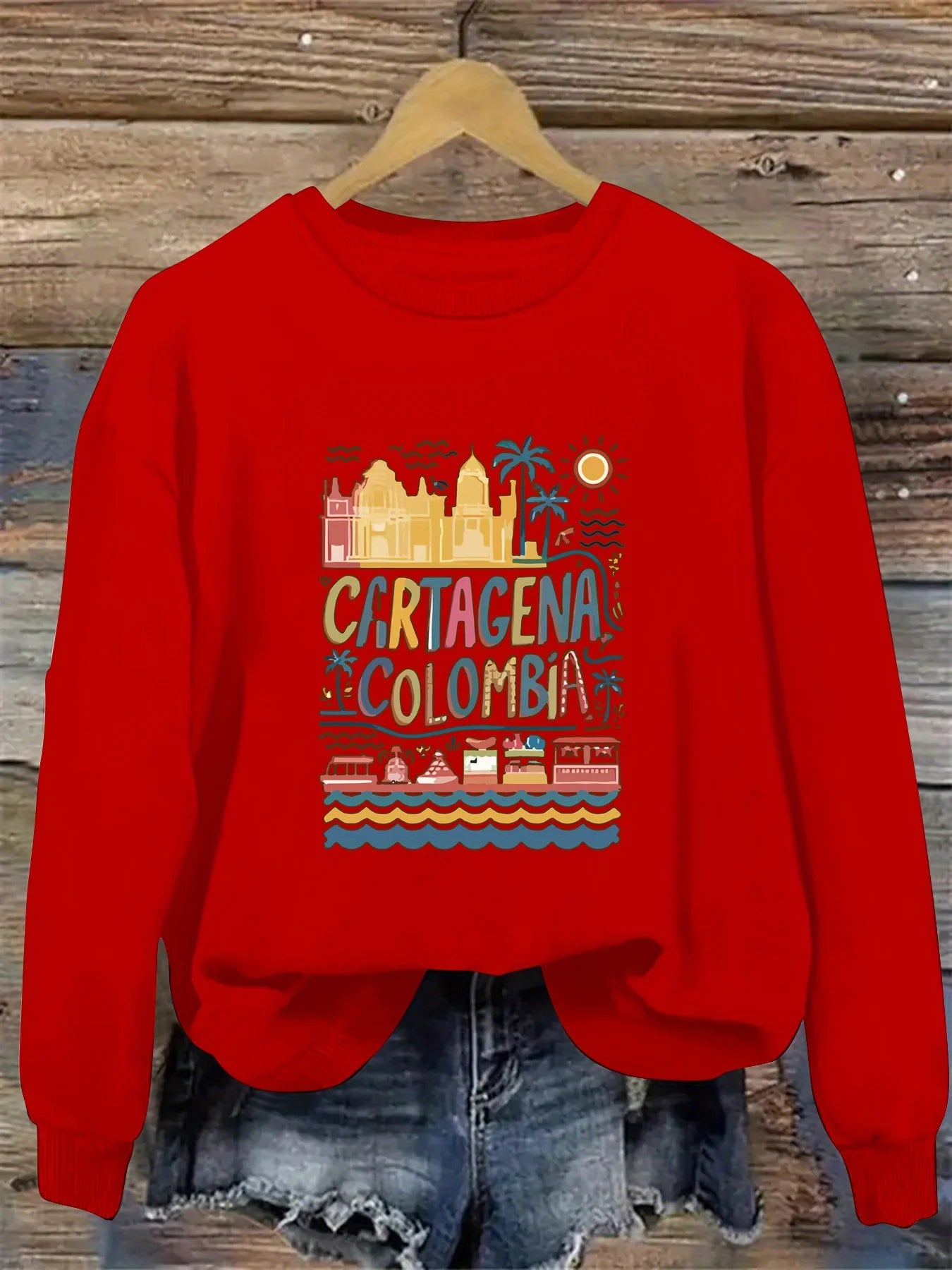 CN Zhejiang Casual Crew Neck Sweatshirts Women Fall Spring