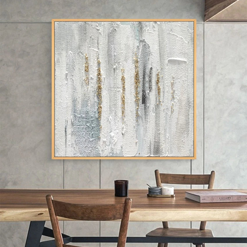 YYR Wall Art Handmade Gold Texture Canvas Oil Painting