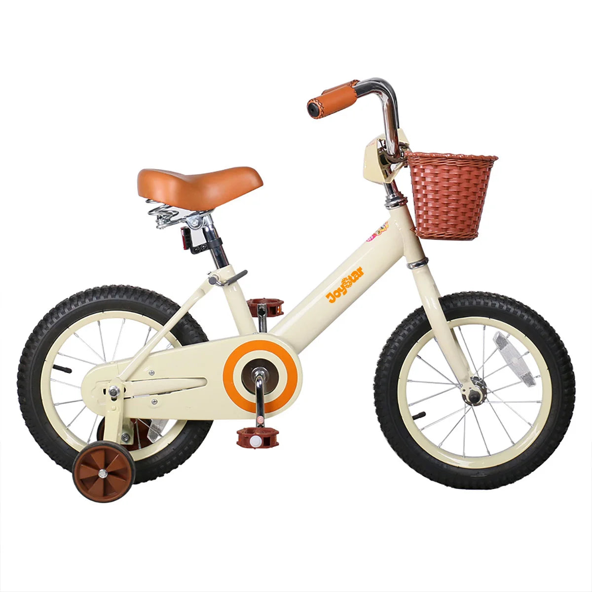 JOYSTAR Vintage Kids Bike With Training Wheels And Basket