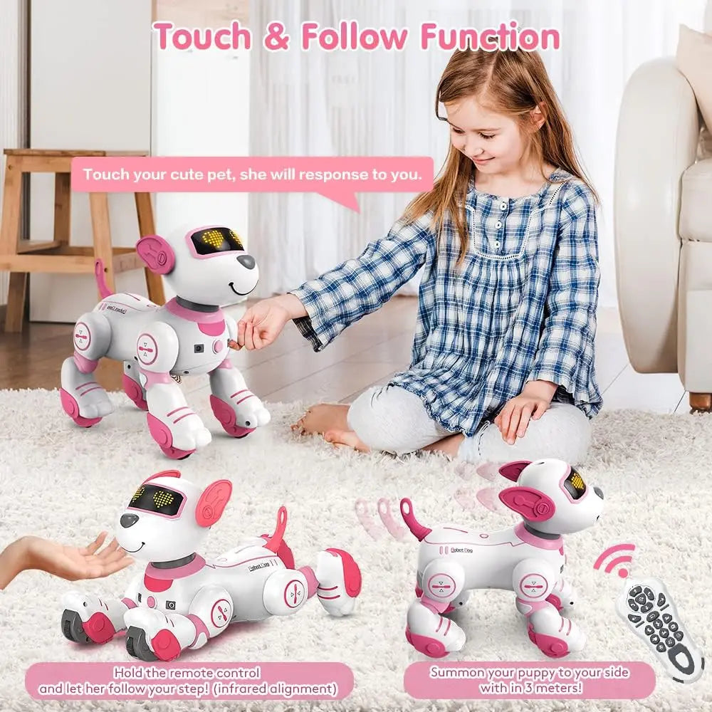 CEDesign RC Robot Dog Toy With Voice Command And Music