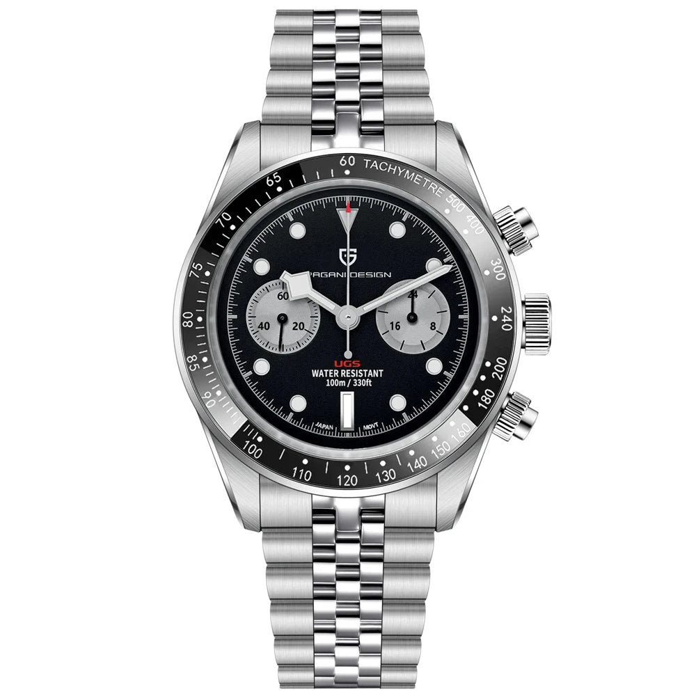 Pagani Design Panda Mens Stainless Steel Chronograph Watch