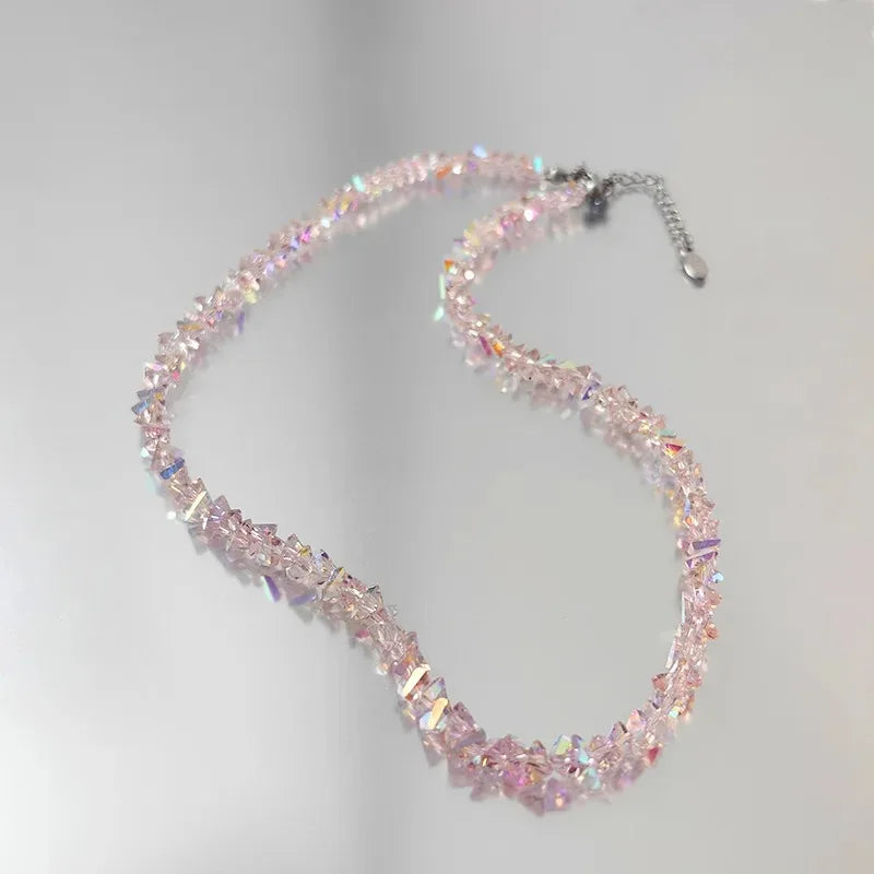 MIHJUSFDHCN Pearl Necklace Double Layer Bead Pendant