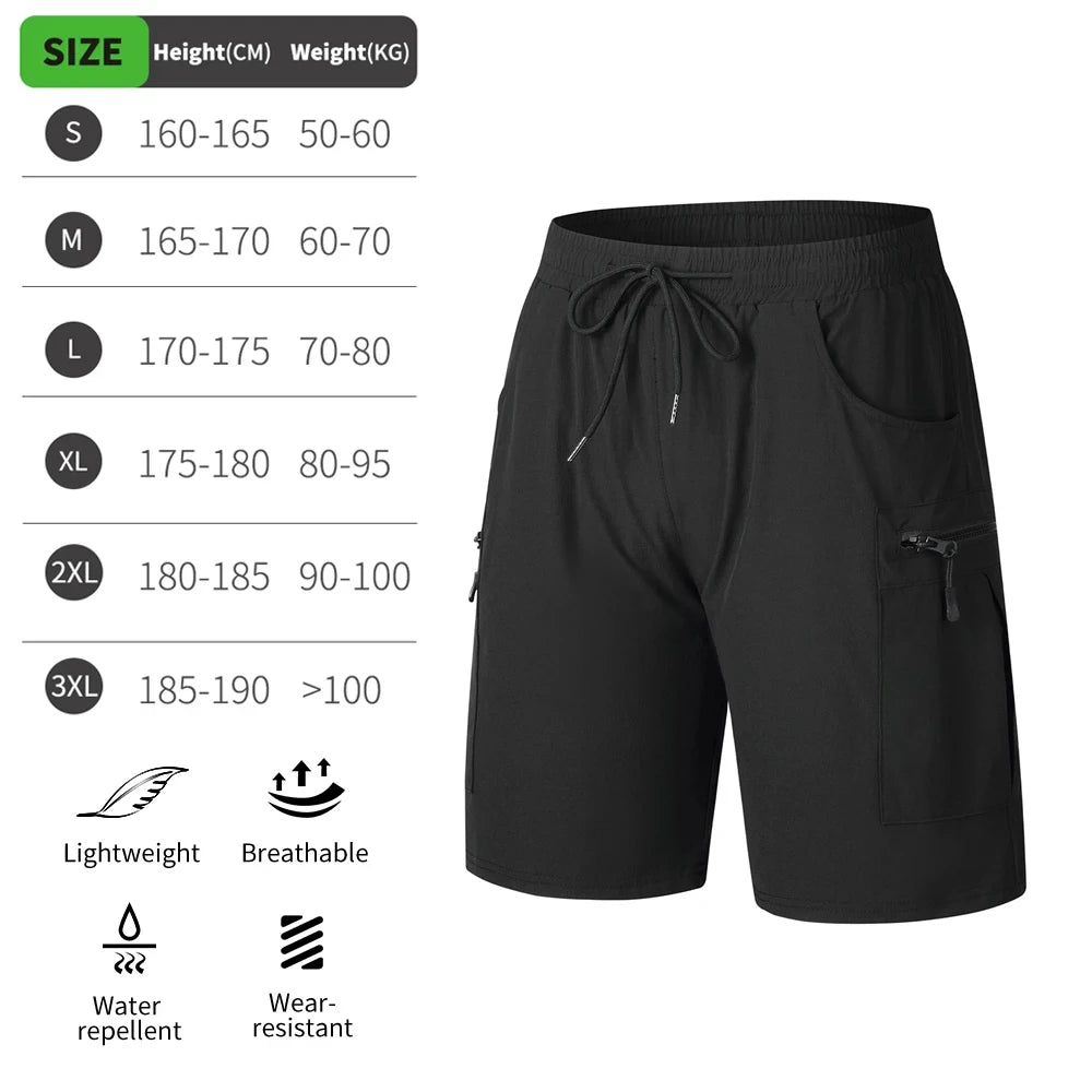 WOSAWECN 2 In 1 MTB Padded Cycling Breathable Shorts Men