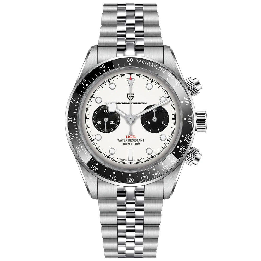 Pagani Design Panda Mens Stainless Steel Chronograph Watch