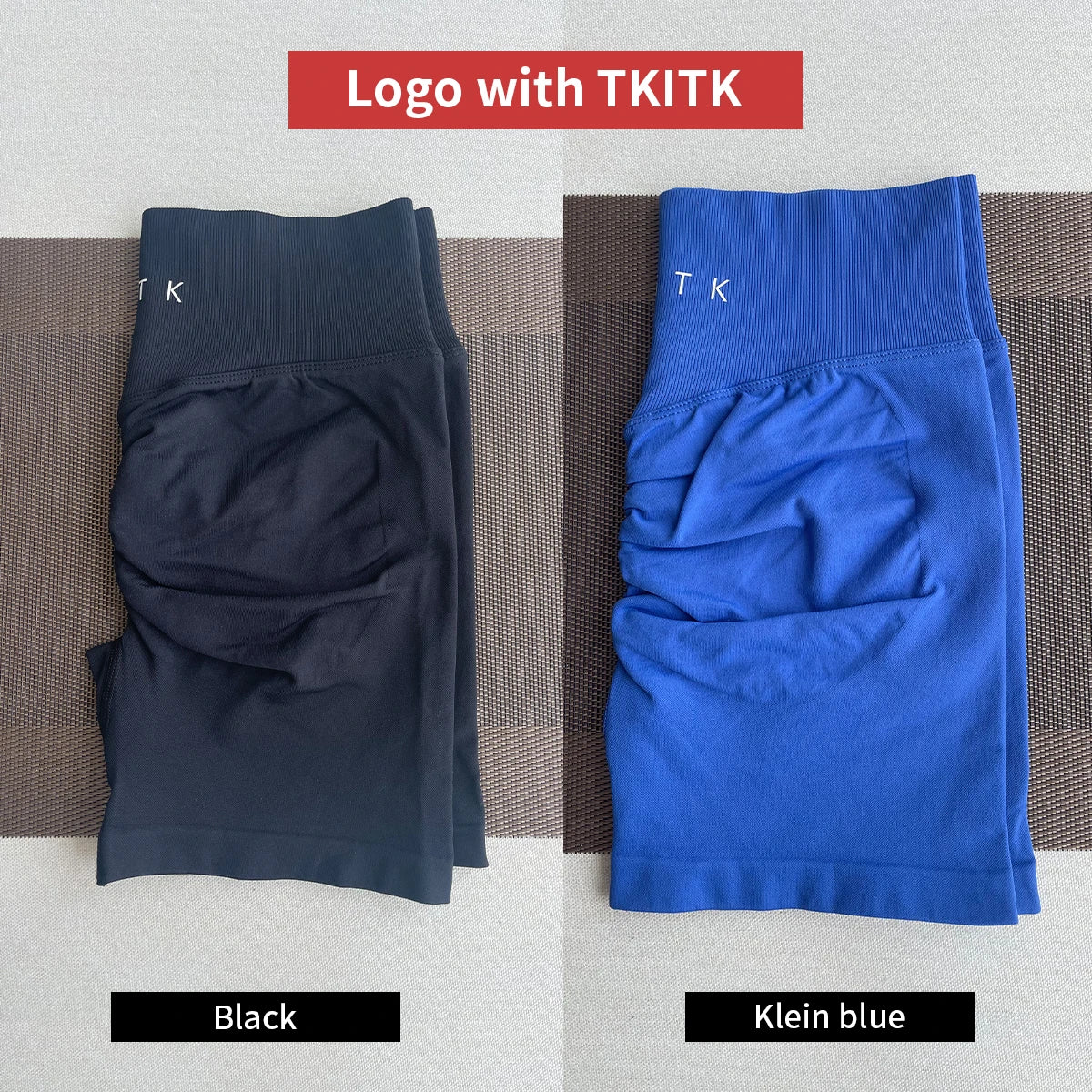 TKITK Seamless Women Yoga Shorts 2 Pack Soft Gym Running