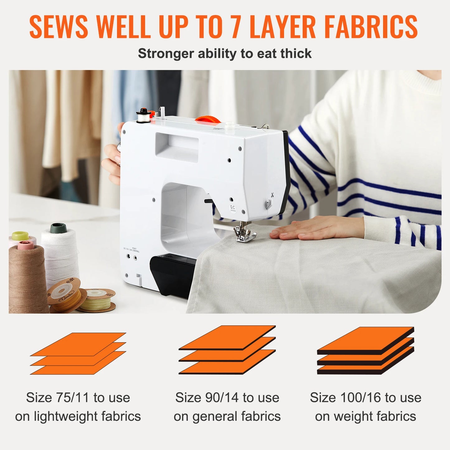 High Sewing Portable Sewing Machine Dual Speed 38 Stitches