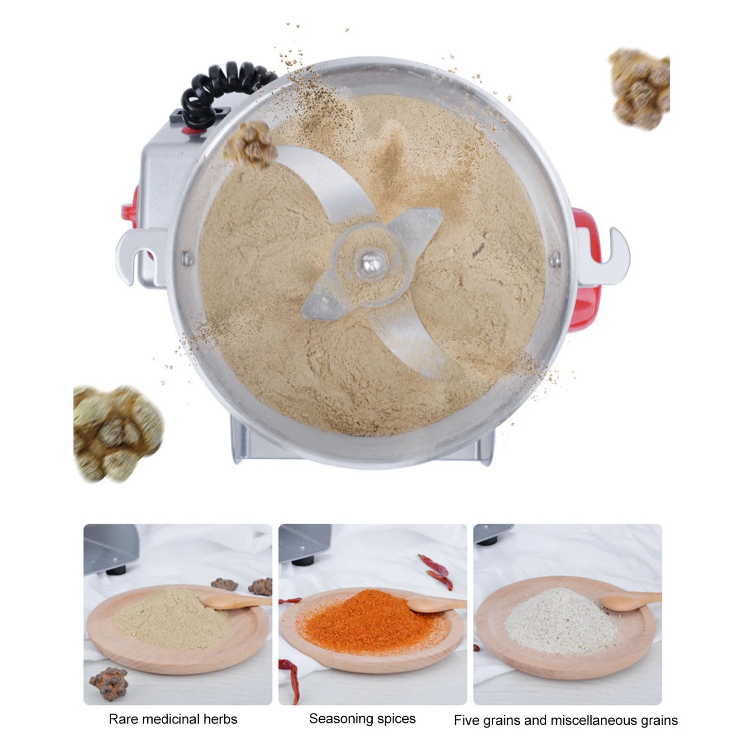 Doact Electric Grinding Machine High Speed Grain Grinder