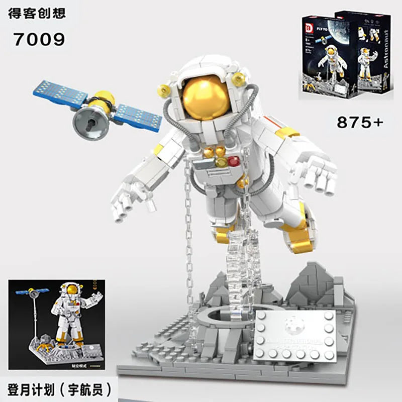 Haitai 875Pcs Space Astronaut Building Blocks Set Toy