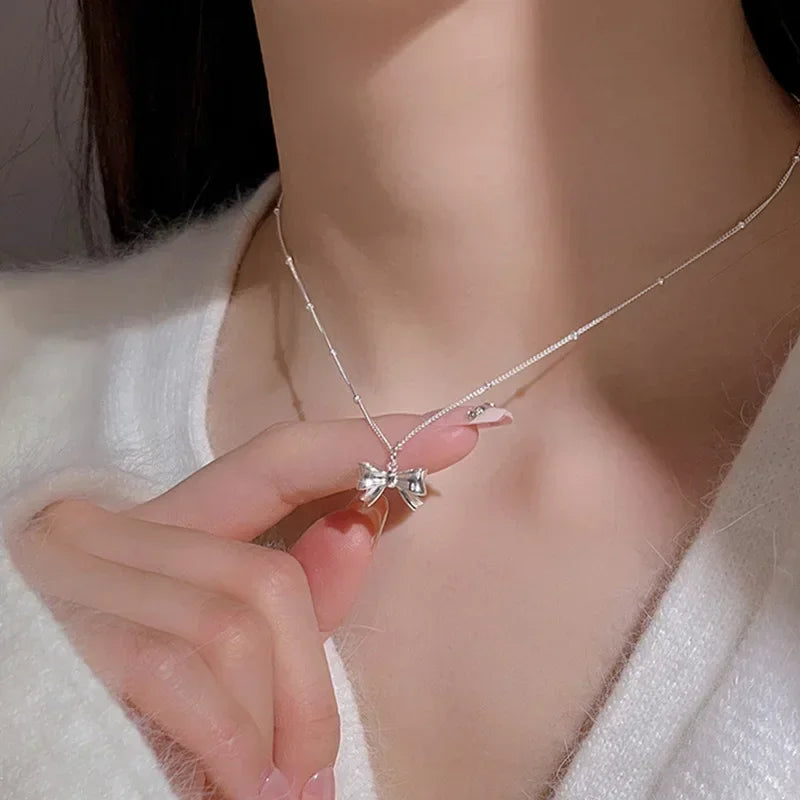 MIHJUSFDHCN Pearl Necklace Double Layer Bead Pendant