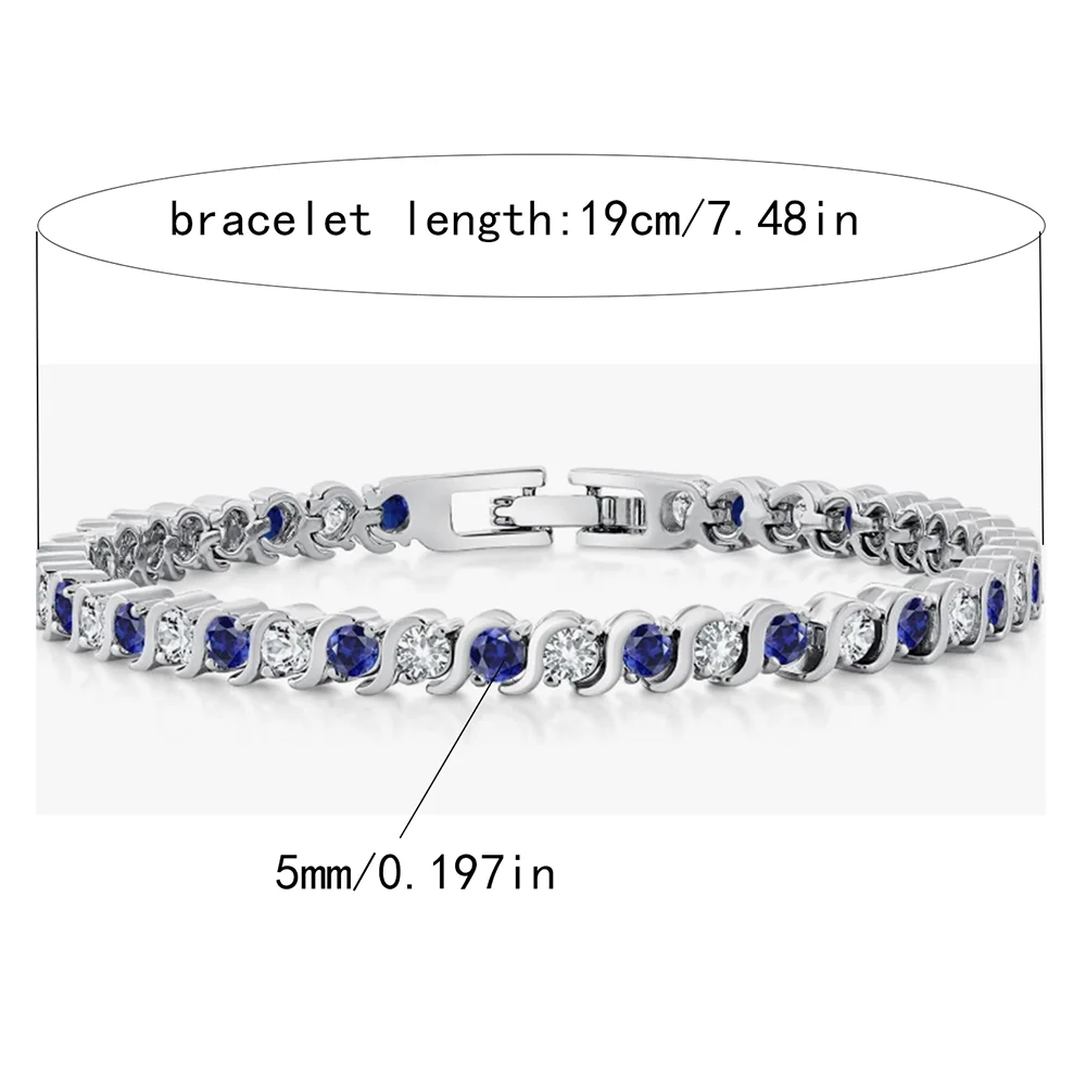 Kyanite 925 Sterling Silver Tennis Bracelet For Women
