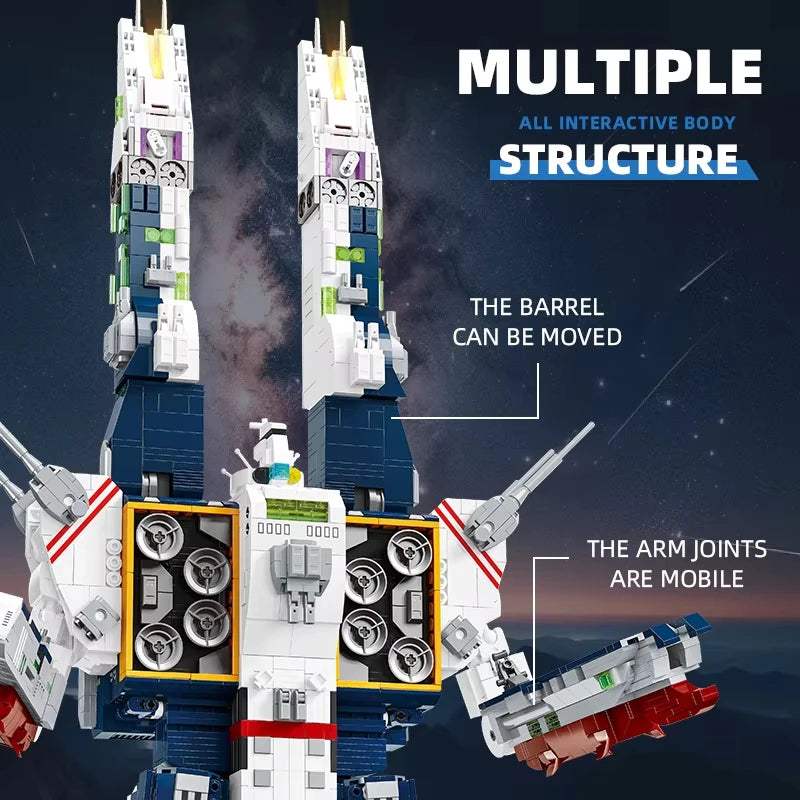 Space Fortress Ship Model Building Blocks Warship Toys