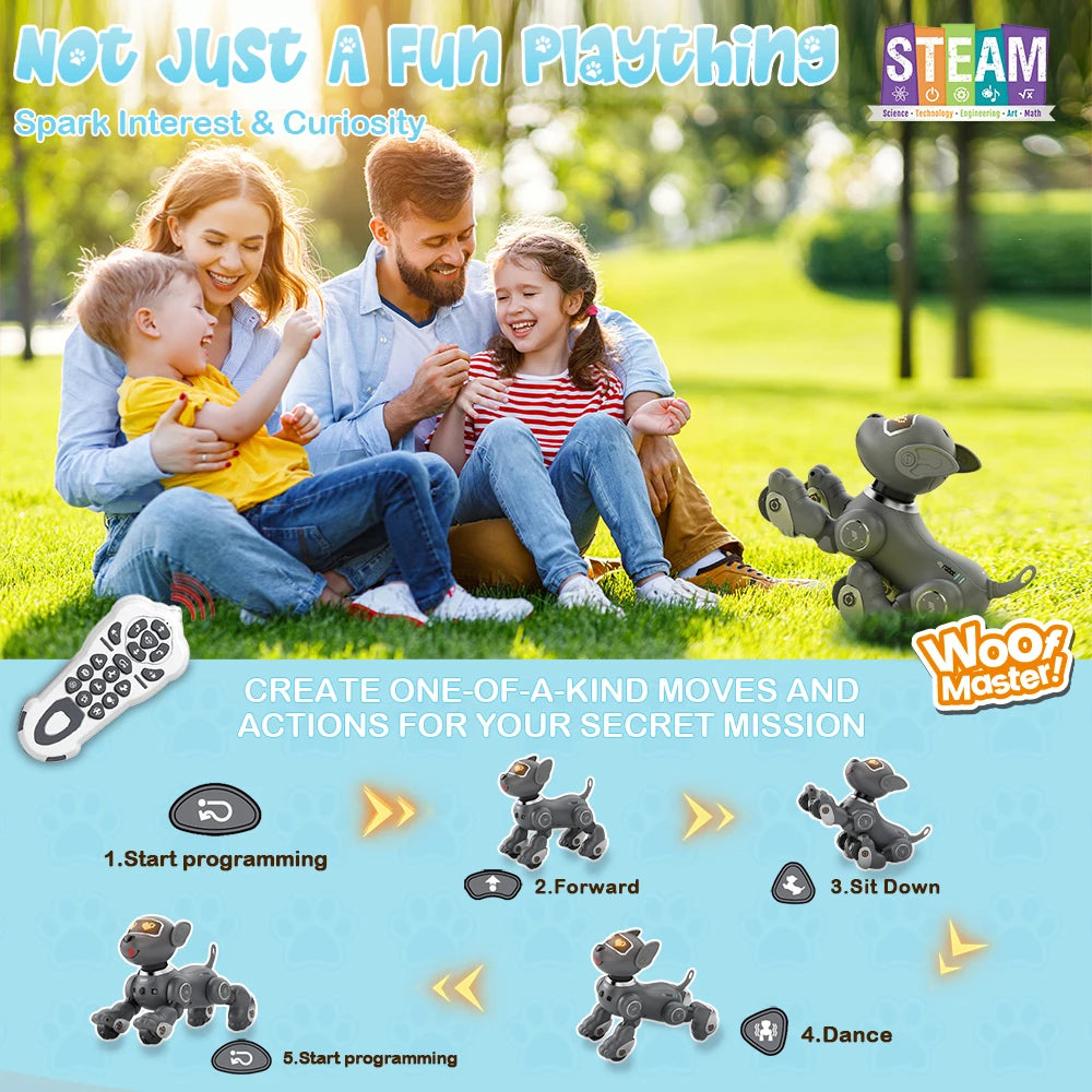 VATOS Robot Dog Toy For Kids With Voice Remote Control
