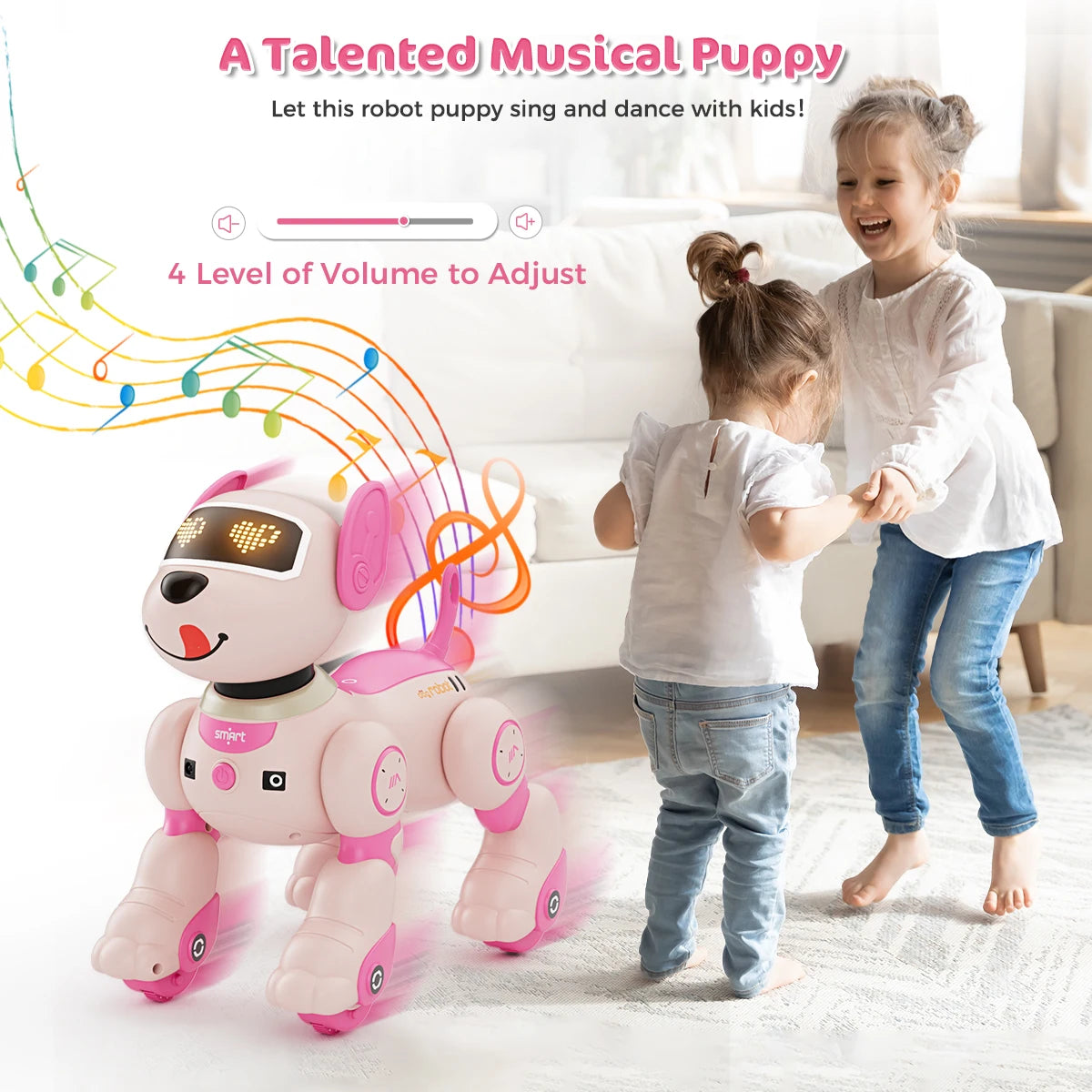 VATOS Robot Dog Toy For Kids Voice 2.4GHz Remote Control