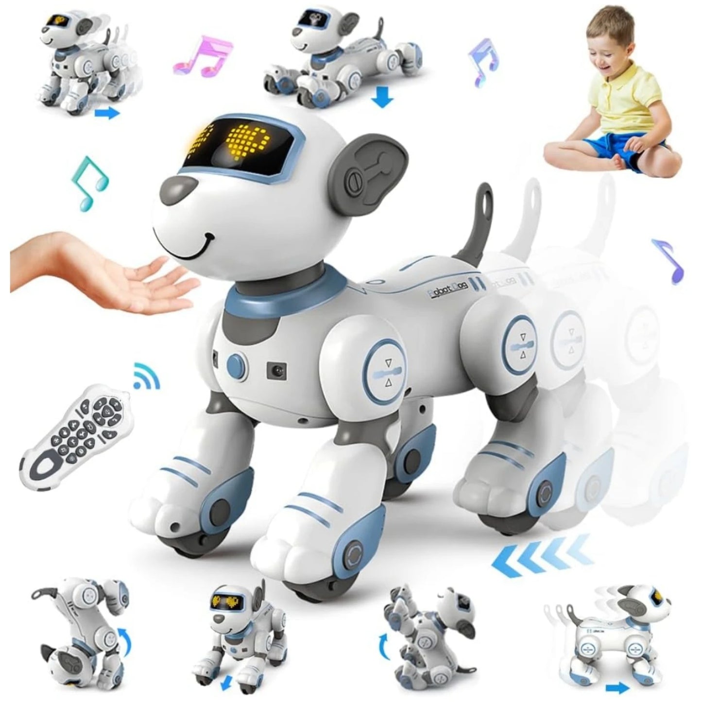 CEDesign RC Robot Dog Toy With Voice Command And Music