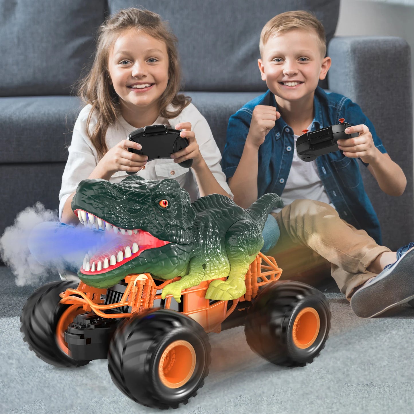 Remote Control Velociraptor Dinosaur Truck 2.4GHz Ages 3-8