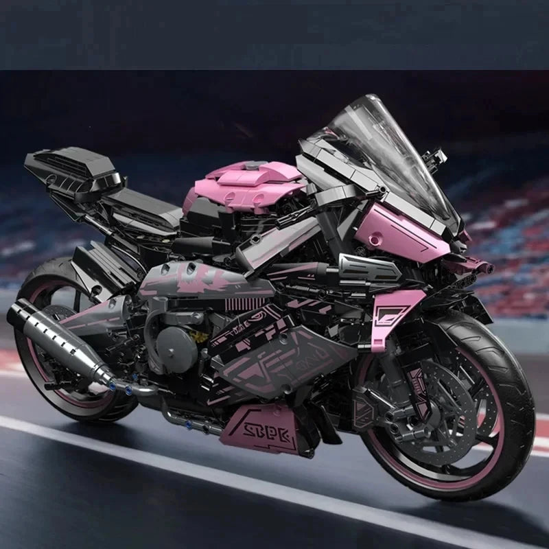 Kbox Motorcycle Racing Model Building Blocks Collectible
