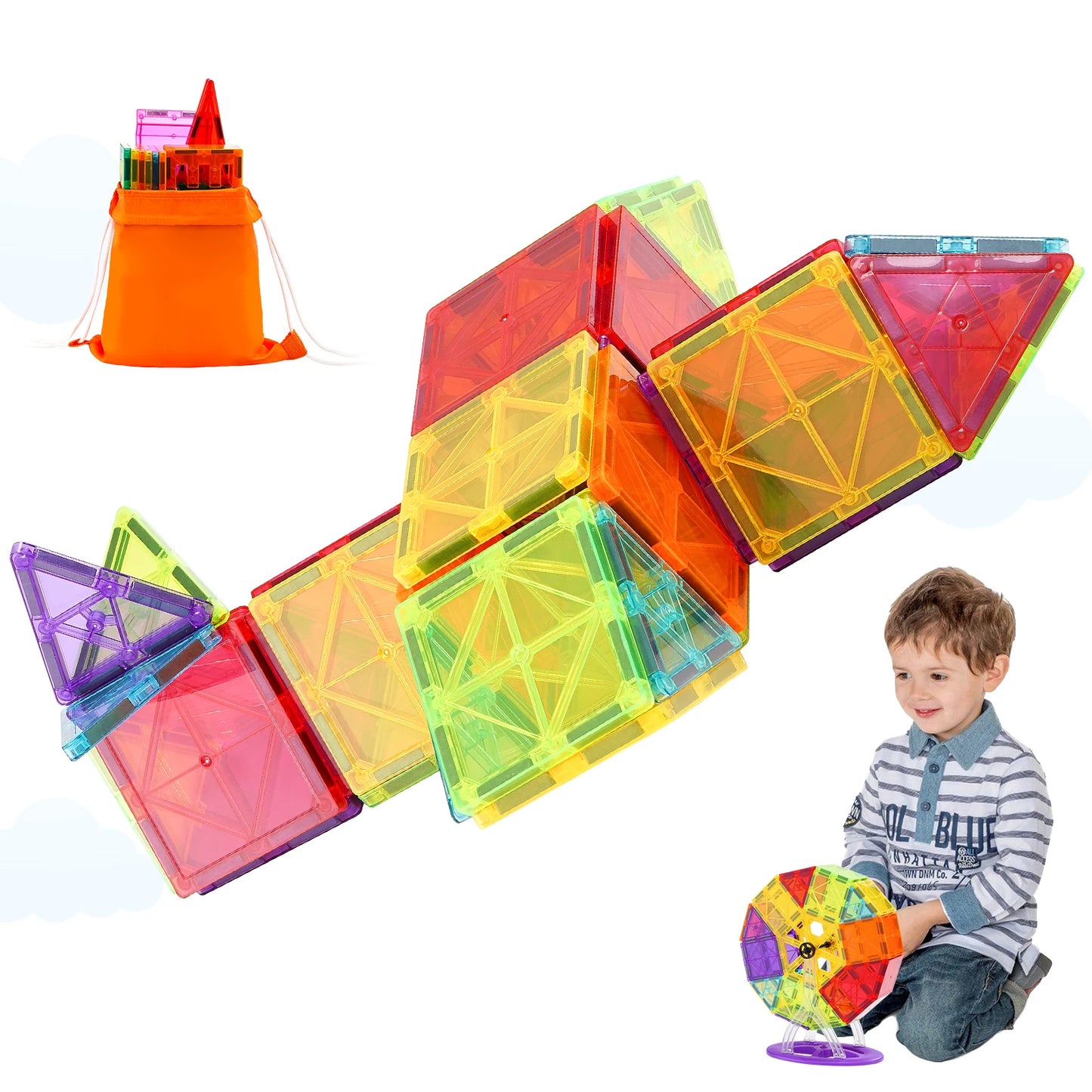 SucceBuy Magnetic Building Blocks Set Construction Puzzle