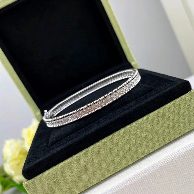 Certificate 925 Sterling Silver Zircon Bracelet For Women