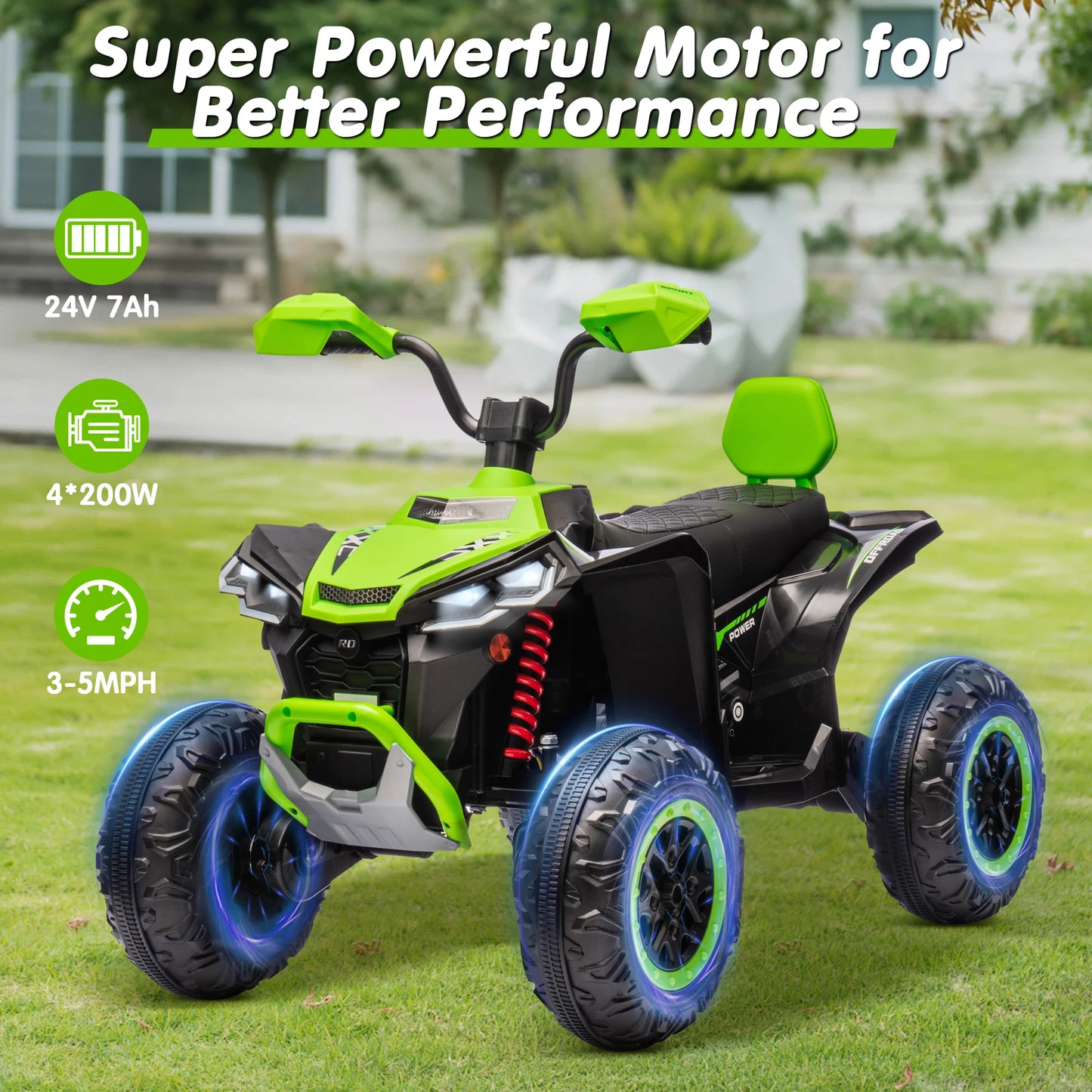 Joyracer 24V Kids ATV 2 Seater Ride On Toy 800W Motor