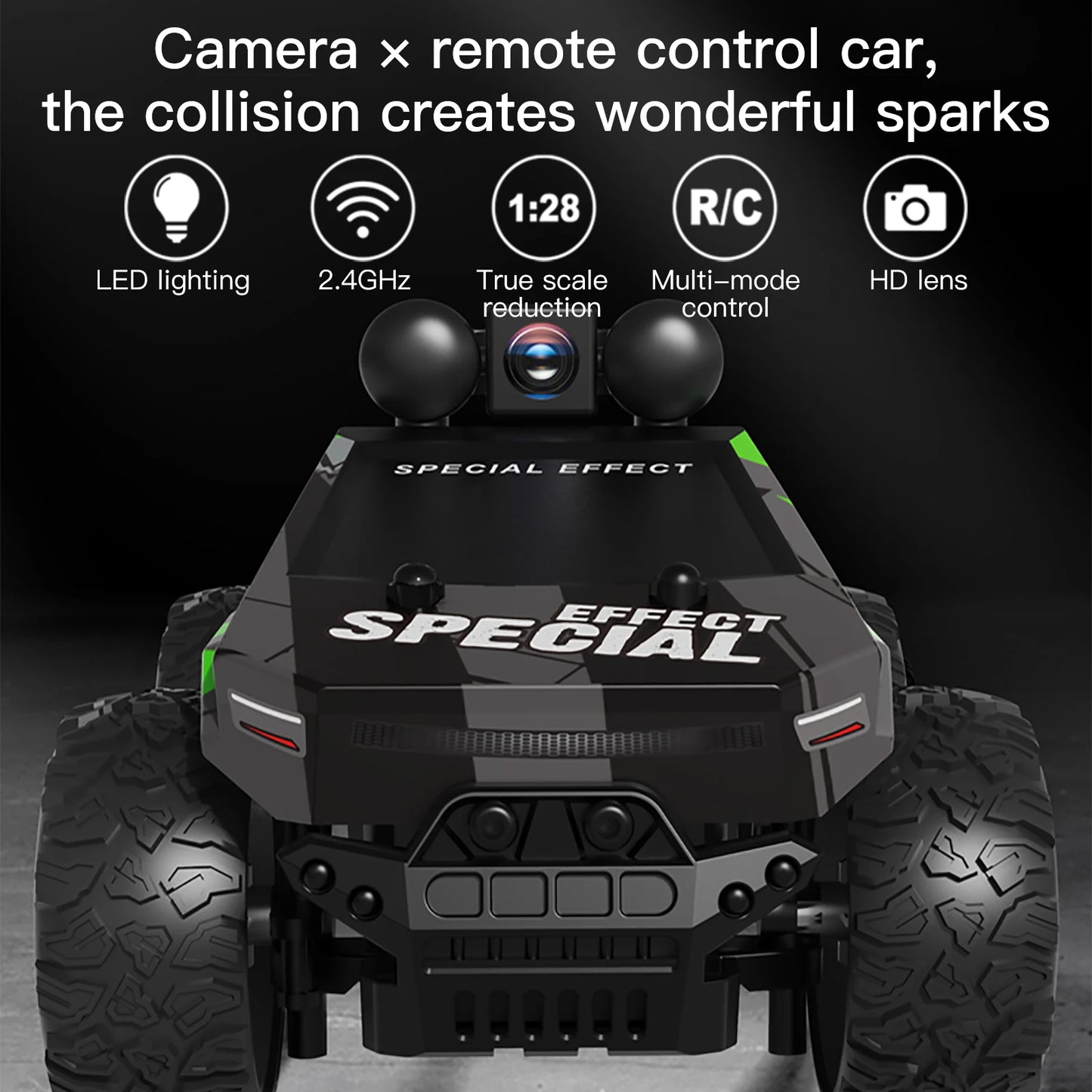 Wickena FPV RC Vehicle Featuring LED Lights 1 28 Scale