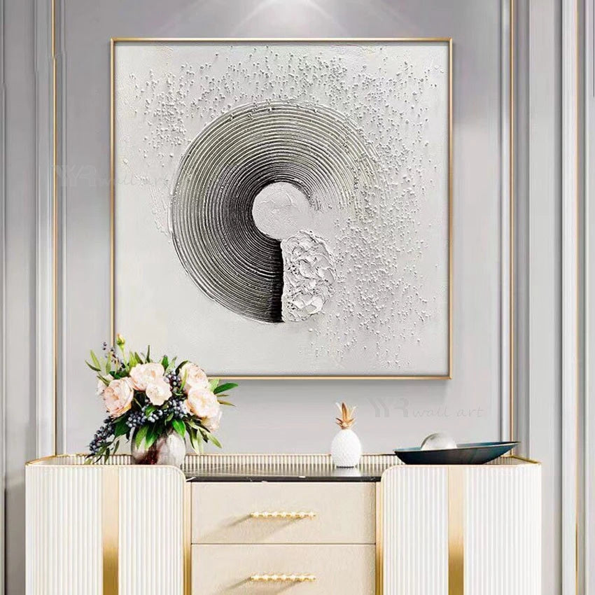 YYR Wall Art Handmade Gold Texture Canvas Oil Painting