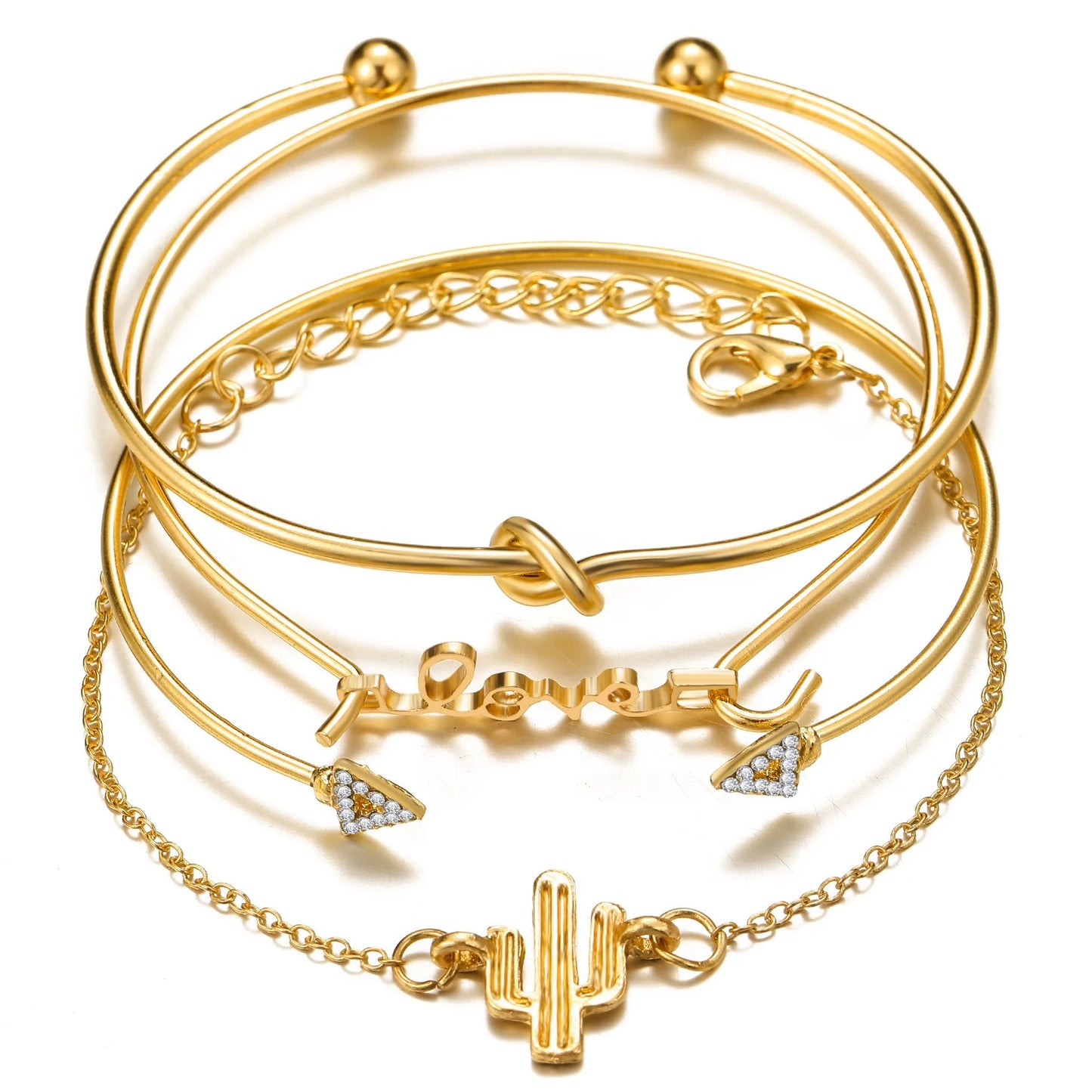 DAIPANCN Bohemian Metal Chain Bracelet Set For Women
