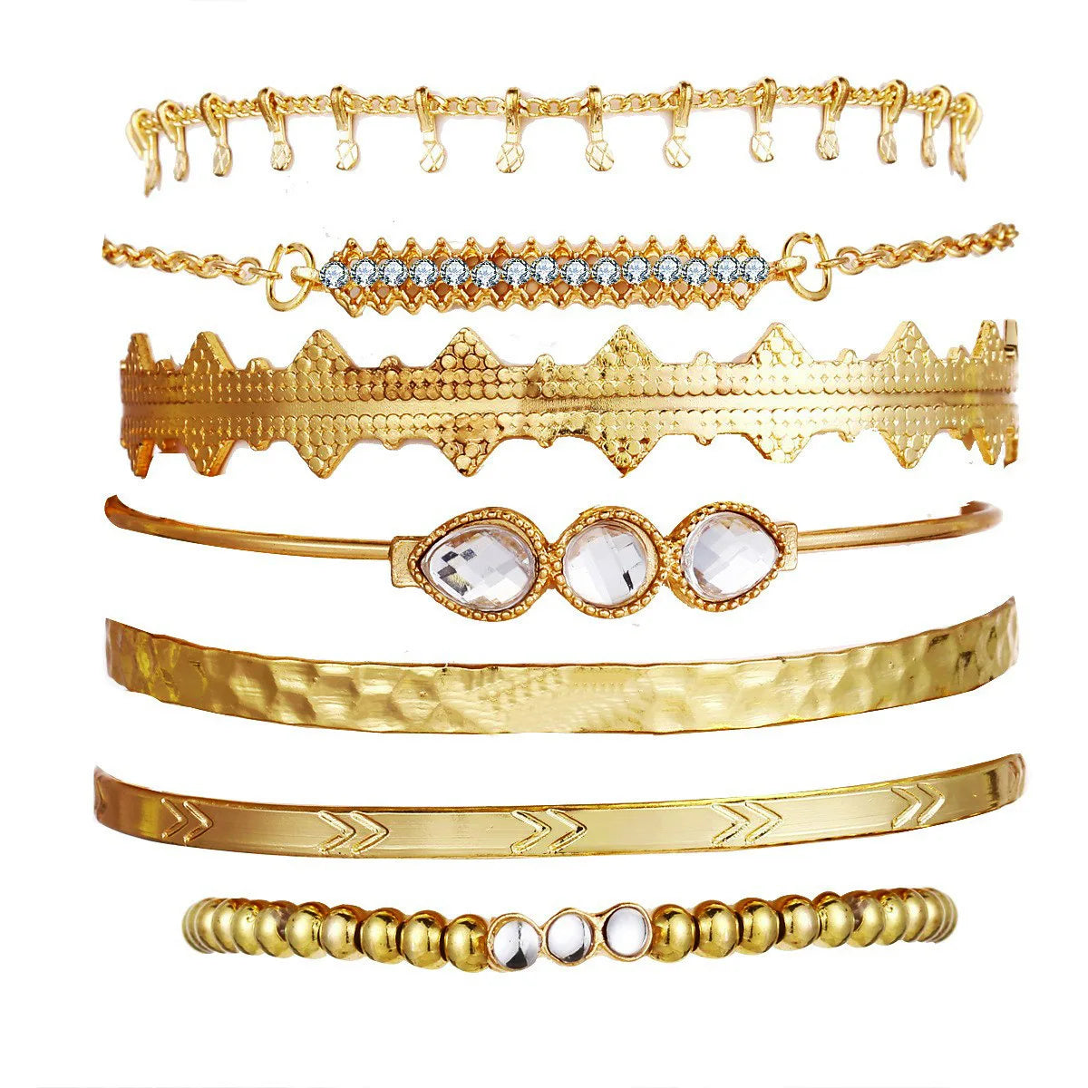 DAIPANCN Bohemian Metal Chain Bracelet Set For Women