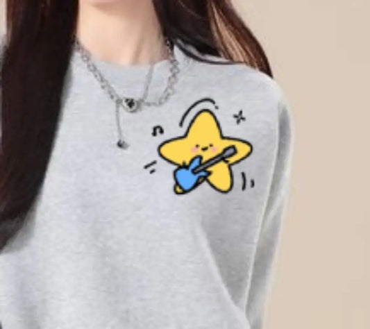 Cotton Oversized Women Sweatshirt Dress Vintage Streetwear