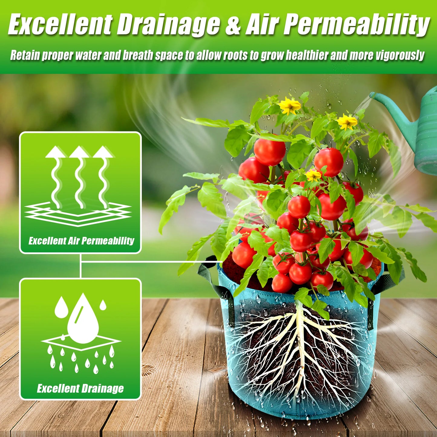 Colorful Fabric Grow Bags 7 Pack by NoEnName