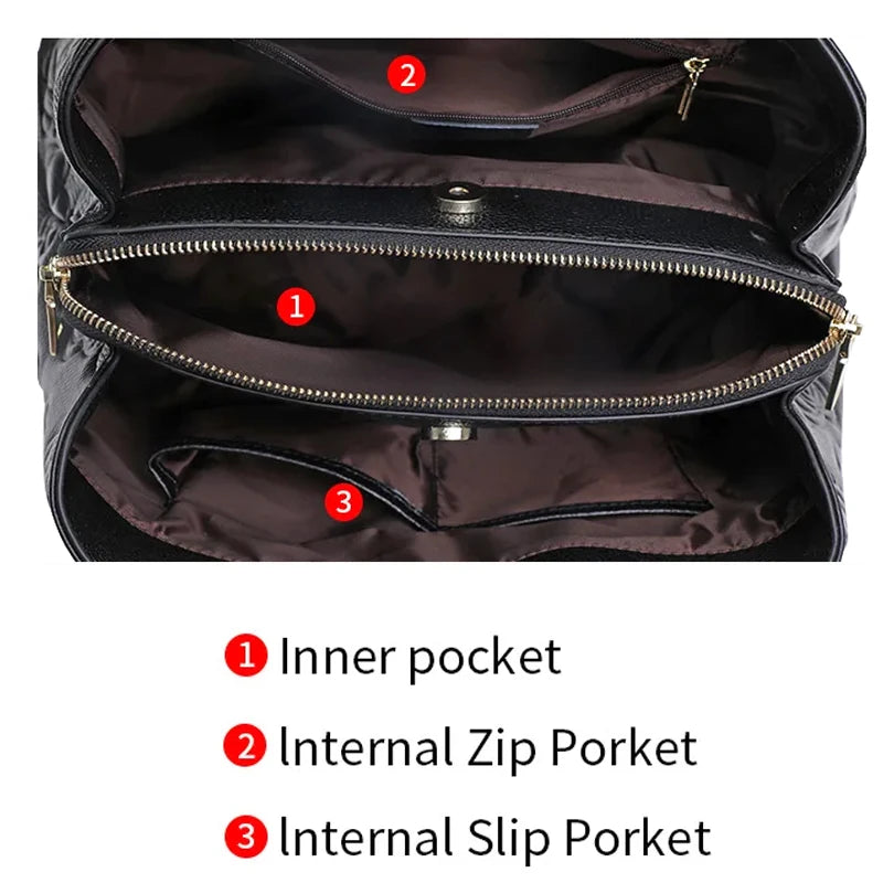 EP.MINGYUANCN Genuine Leather Womens Crossbody Bag Luxury