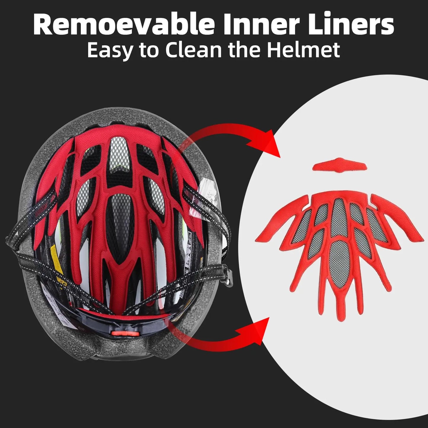 Shinmax Bicycle Helmet With Magnetic Glasses And Light