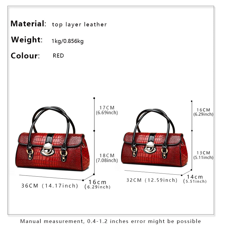 EP.MINGYUANCN Genuine Leather Womens Tote Handbag Everyday