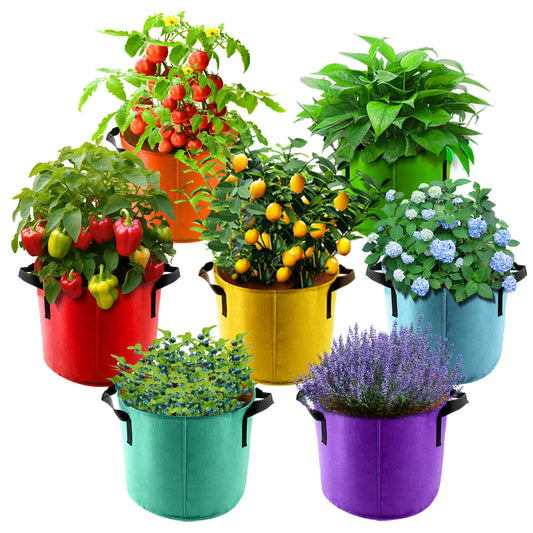 Colorful Fabric Grow Bags 7 Pack by NoEnName