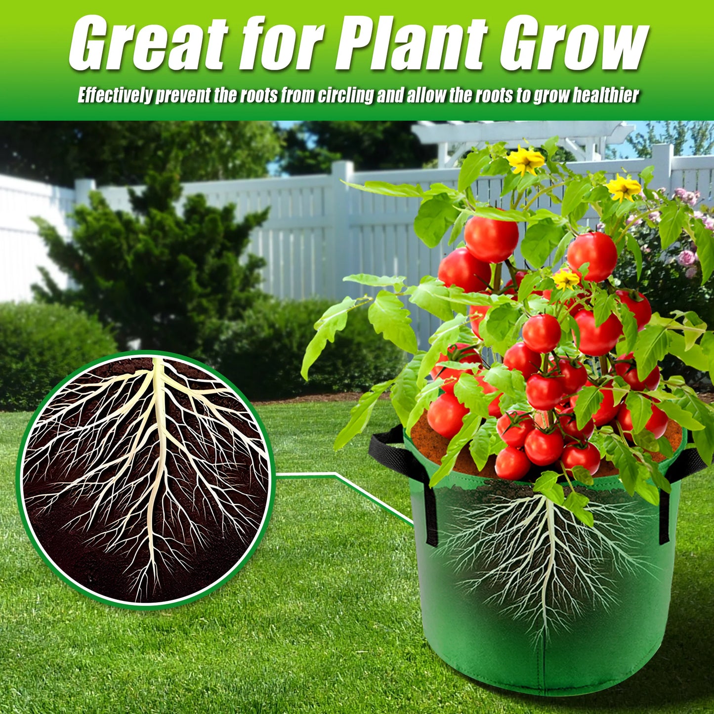 Colorful Fabric Grow Bags 7 Pack by NoEnName