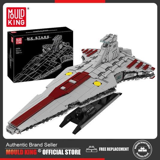Mould King 21074 Building Block Republic Attack Cruiser
