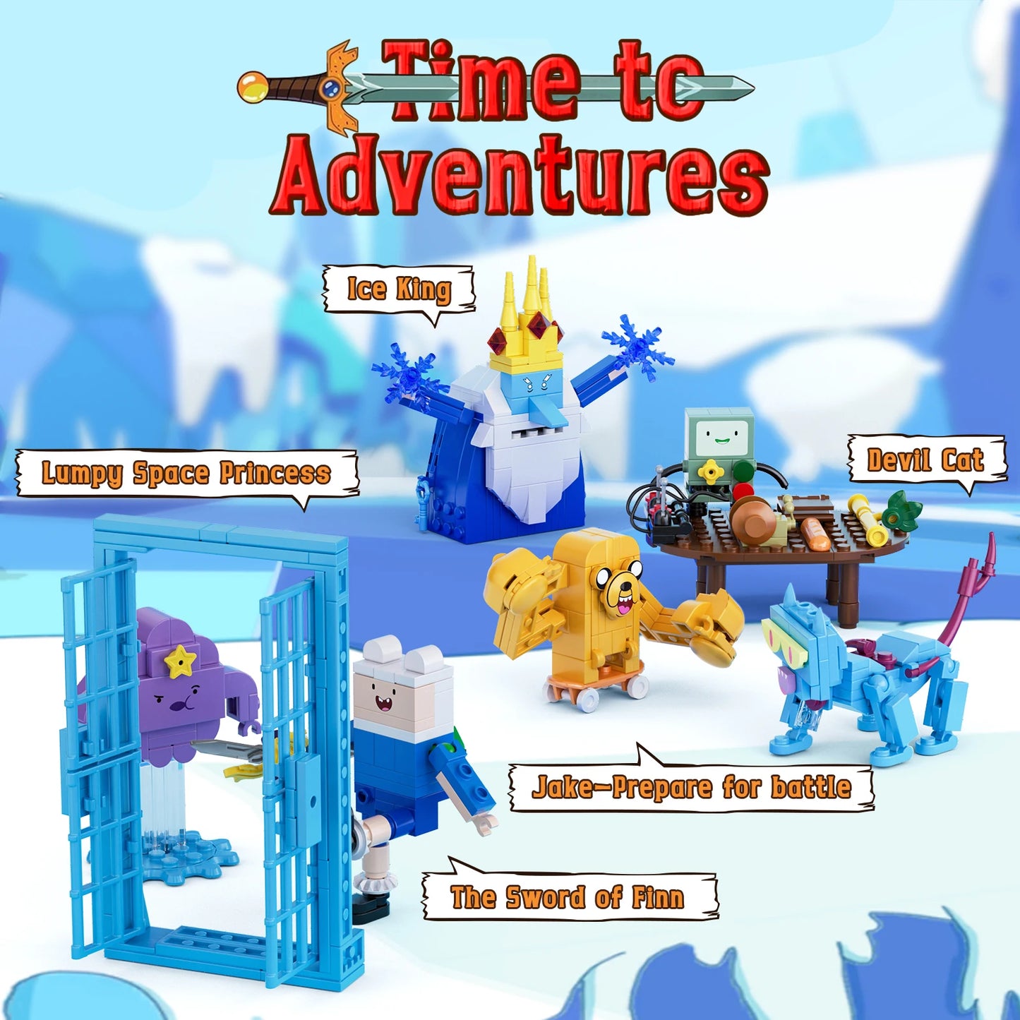 BuildingBoat Adventure Time Building Block Set Figures Gift