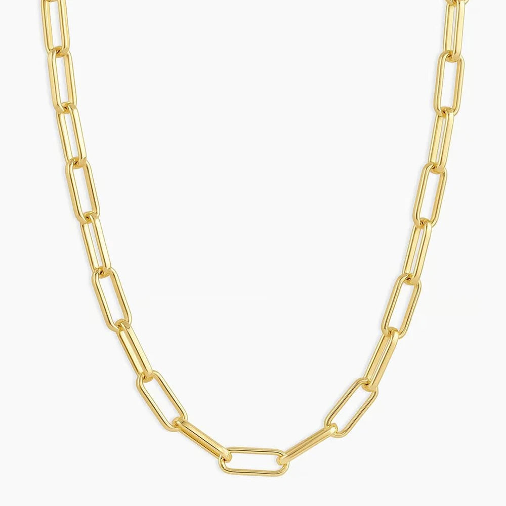 Parker Necklace Women Adjustable Paperclip Link Chain Clasp