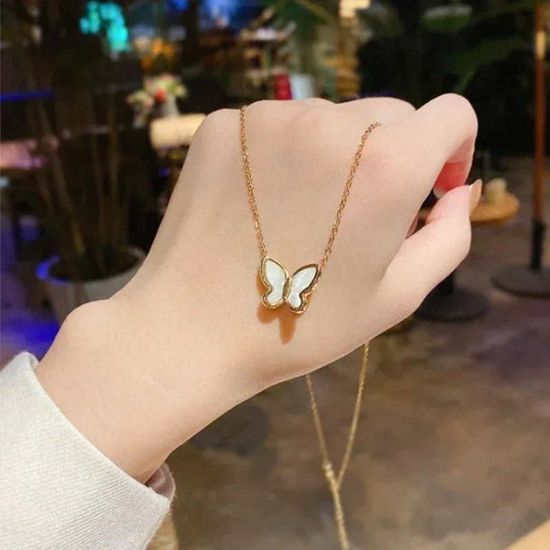 MIHJUSFDHCN Pearl Necklace Double Layer Bead Pendant