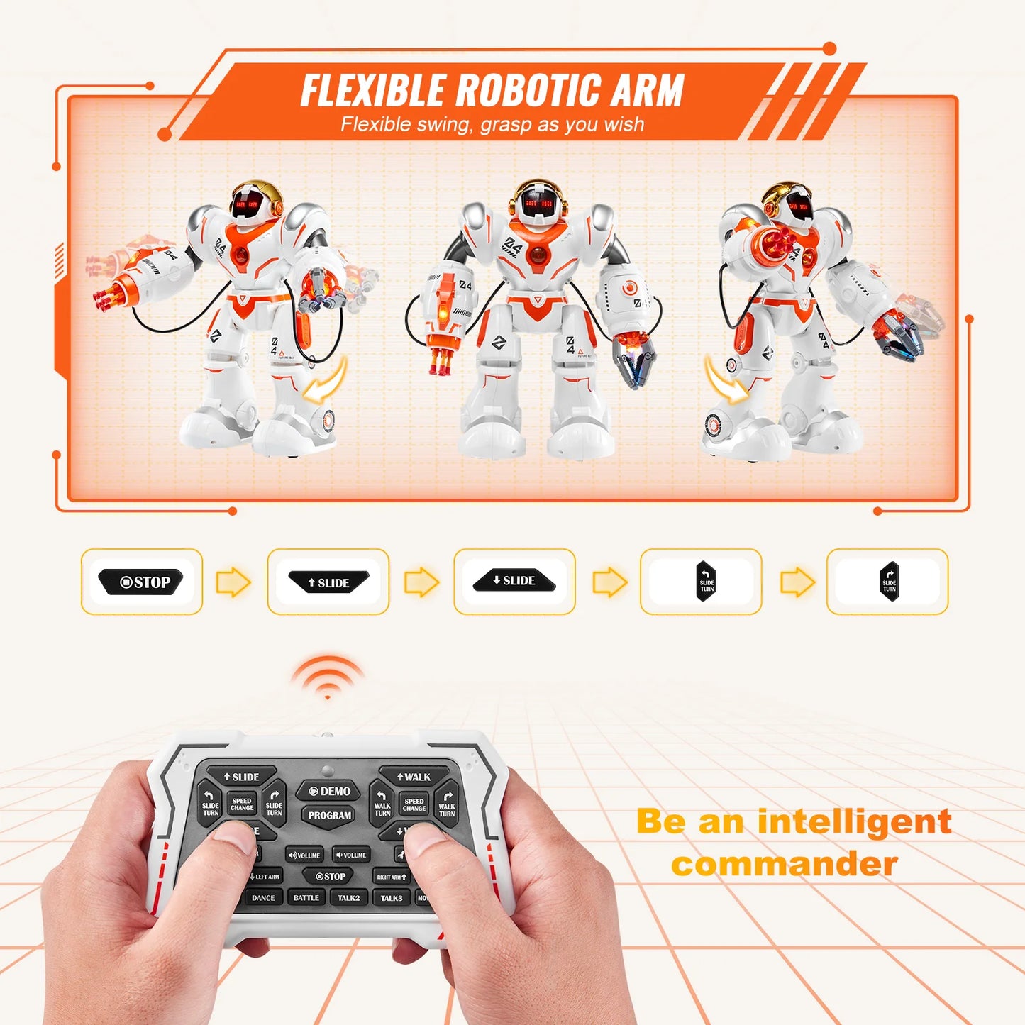 SucceBuy RC Battle Robot For Kids Programmable Remote