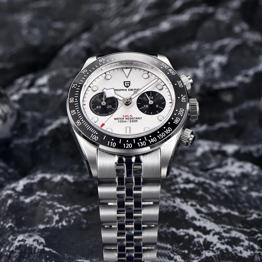Pagani Design Panda Mens Stainless Steel Chronograph Watch