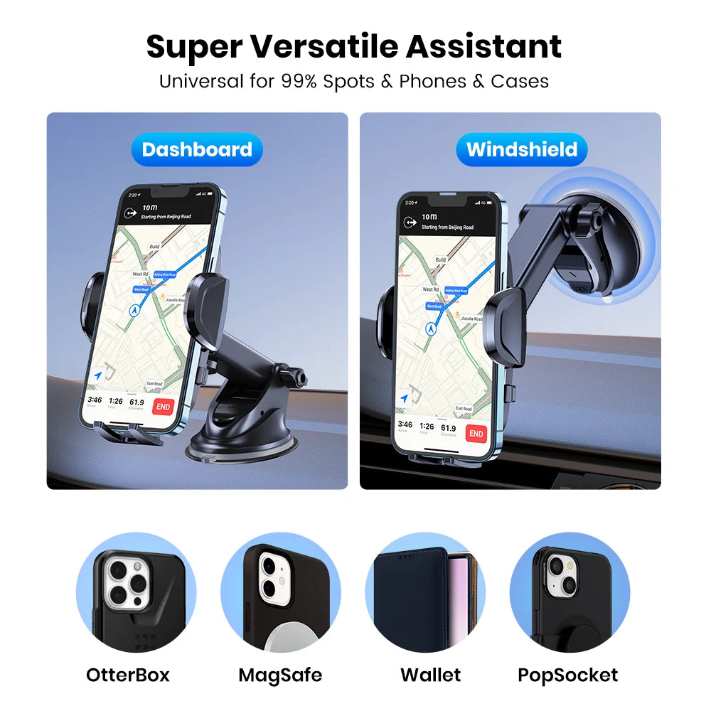 TOPK Car Phone Holder Mount for Dashboard and Air Vent