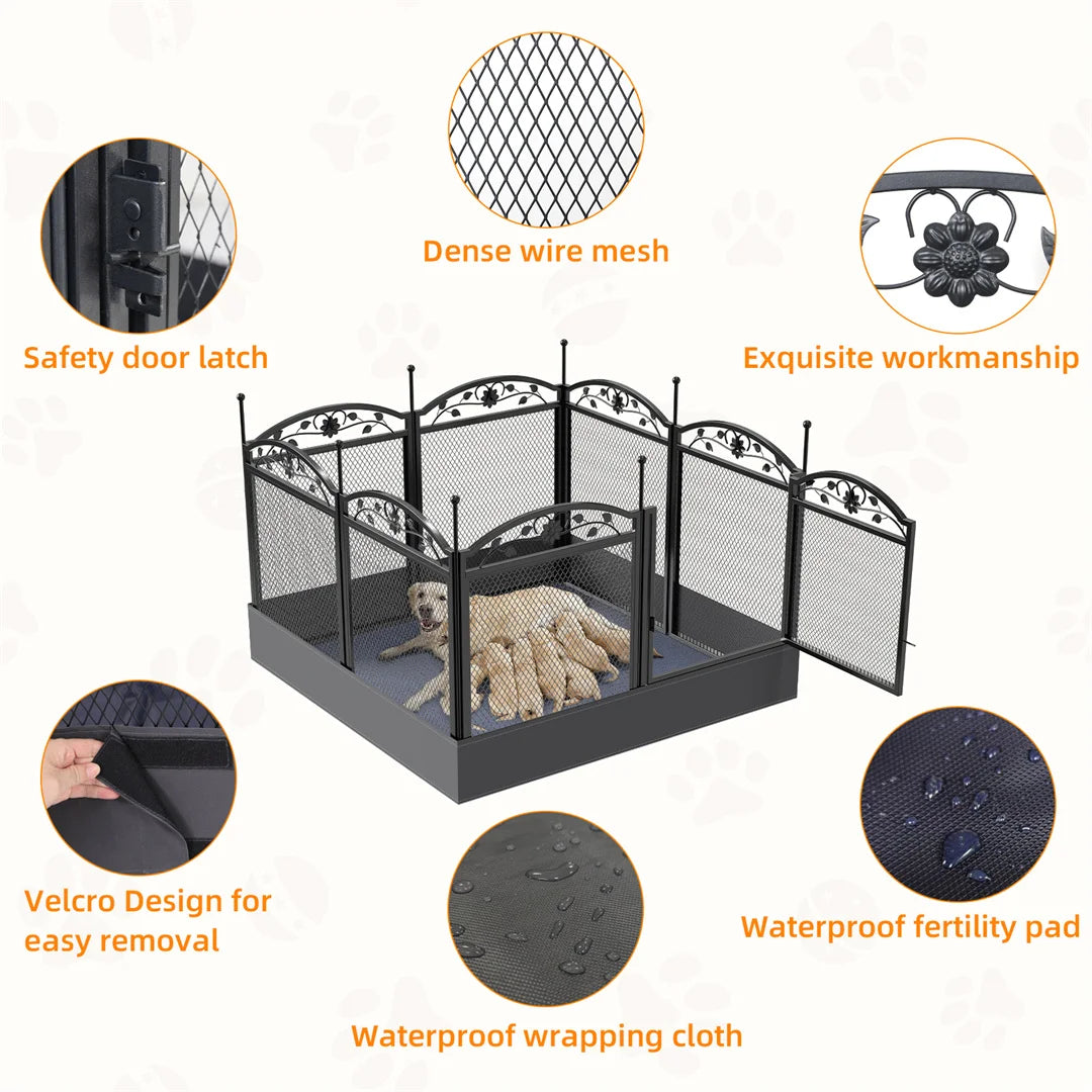 Bingopaw Eight Panel Heavy Duty Dog Playpen Outdoor Fence