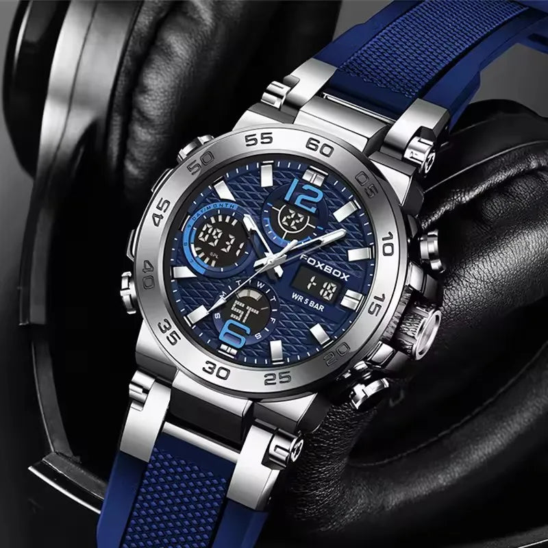 LIGE LED Display Men Wristwatch Luminous Sport Quartz
