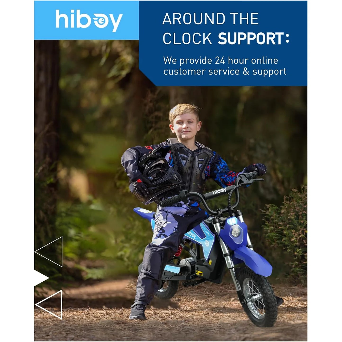 Hiboy 36V 300W Electric Kids Dirt Bike Ages 3to10 TriSpeed