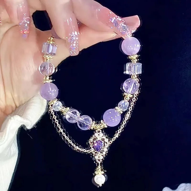 Belleper Luxury Glass Beaded Bracelet Butterfly Tassel