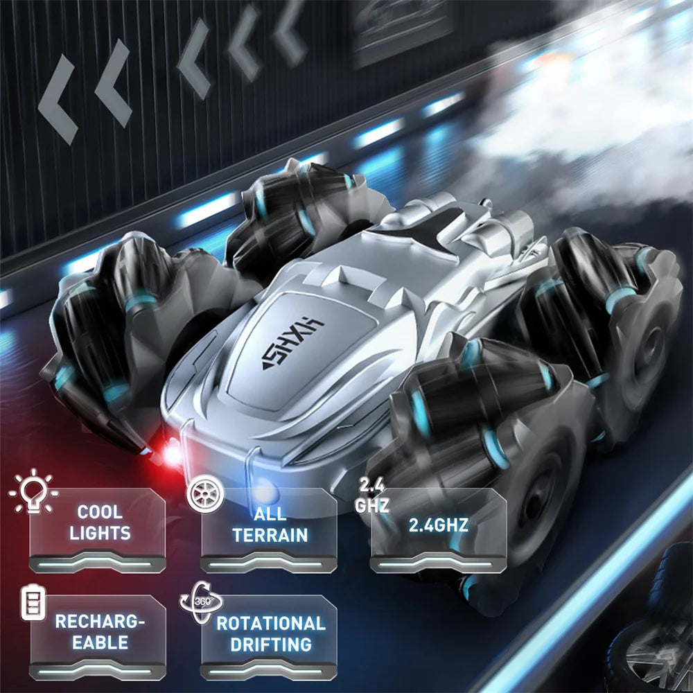 Double Sided 360 Rotating 4WD RC Car With Battery Included