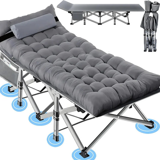 YTYIN Folding Bed Cot With Pillow Heavy Duty Camping Bed