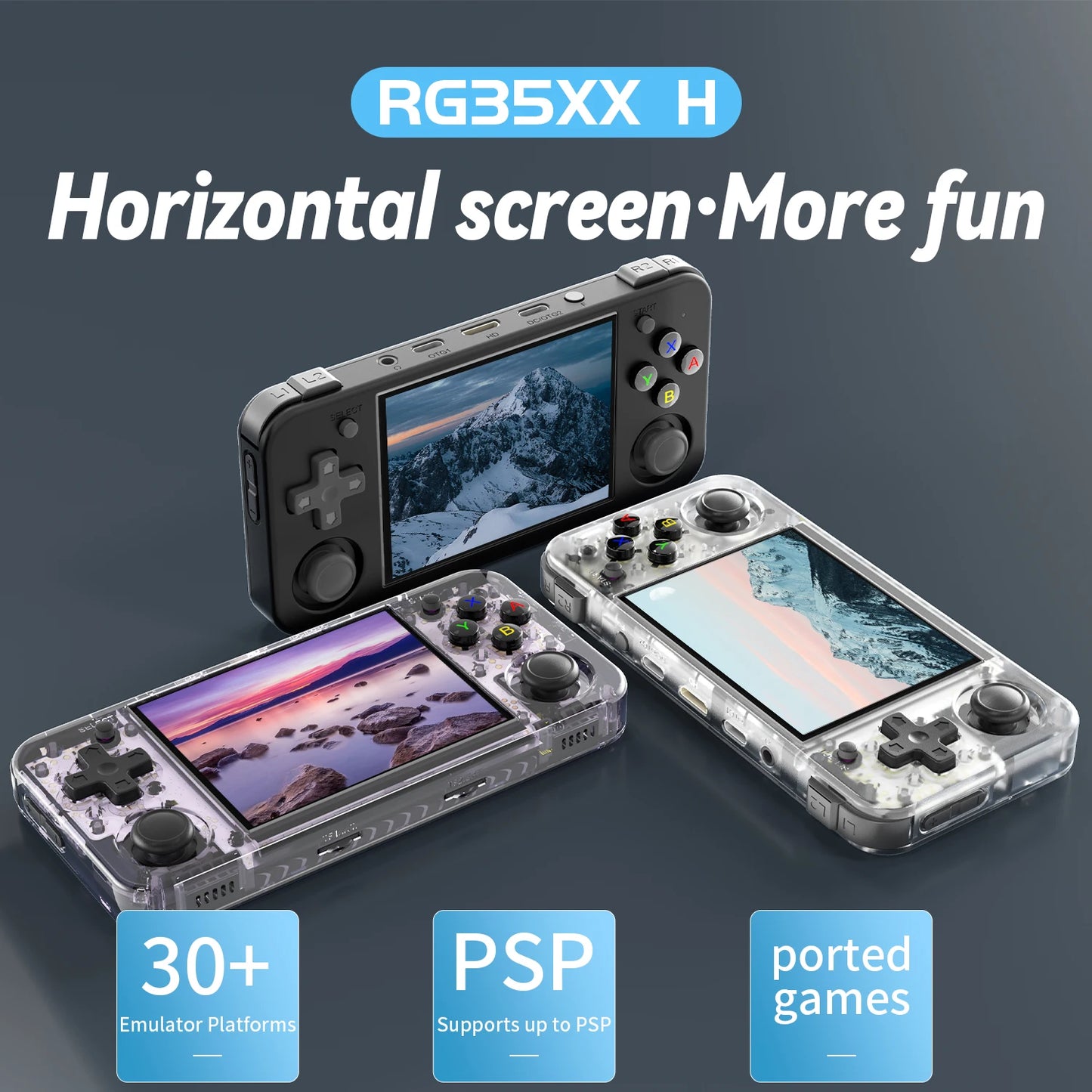 ANBERNIC RG CubeXX & RG40XX H & RG35XX H Retro Handheld Game Console H700 Linux  64-bit 5000 Video Games Supports WIFI Bluetooth